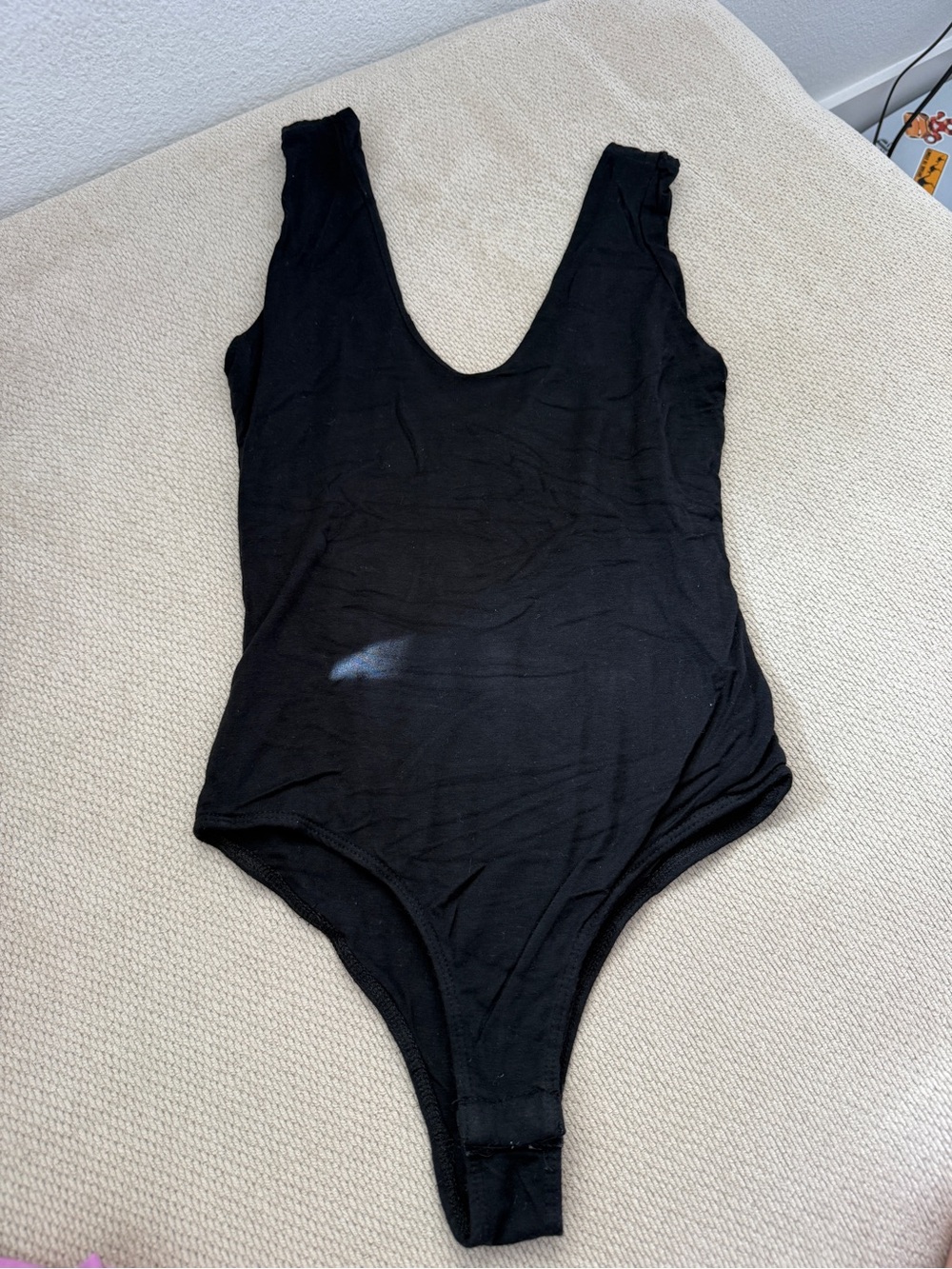 Women's Black Scoop Neck Bodysuit